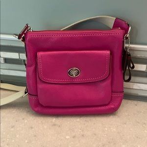 Coach pink cross body bag.